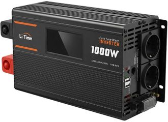 Автономний однофазний інвертор LiTime 12V 1000W (L12V1KW-EN-D) - фото 2 Автономний однофазний інвертор LiTime 12V 1000W (L12V1KW-EN-D) - фото 2