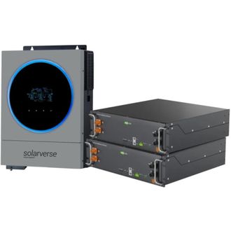 Система зберігання енергії Solarverse SV-1SV6K1-LES10.2K1 (6kW 10.2kWh 2BAT LiFePO4 ≥6000 циклів) - фото 2