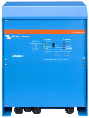 Инвертор гибридный Victron Energy Quattro 24/5000/120-100/100 (5 кВА/4 кВт, 1 фаза, без MPPT) - фото 1 Инвертор гибридный Victron Energy Quattro 24/5000/120-100/100 (5 кВА/4 кВт, 1 фаза, без MPPT) - фото 1