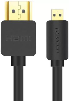 Кабель мультимедийный Ugreen HDMI M to HDMI micro M 2.0m 4K black (30103) - фото 2 Кабель мультимедийный Ugreen HDMI M to HDMI micro M 2.0m 4K black (30103) - фото 2