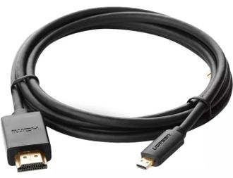 Кабель мультимедийный Ugreen HDMI M to HDMI micro M 2.0m 4K black (30103) - фото 3 Кабель мультимедийный Ugreen HDMI M to HDMI micro M 2.0m 4K black (30103) - фото 3