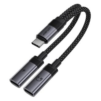 Аудио-переходник Acefast J14 USB-C 2in1 (Black) - фото 3