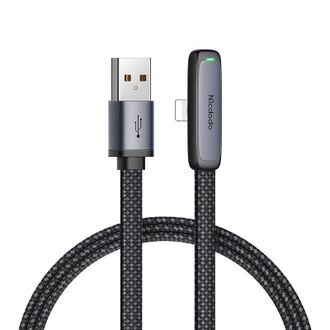 Кабель Mcdodo [CA-2791] 90 Degree Data Cable USB to Lightning 1.8m (Black) - фото 1