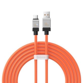 Кабель Baseus CoolPlay Series Fast Charging Cable USB to Type-C 100W 2m Orange (CAKW000707) - фото 1 Кабель Baseus CoolPlay Series Fast Charging Cable USB to Type-C 100W 2m Orange (CAKW000707) - фото 1