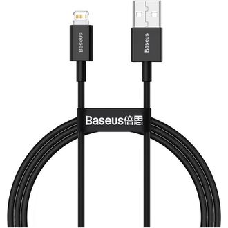 Кабель Lightning Baseus USB-A to Lightning Superior Series 1m Black (CALYS-A01) - фото 1 Кабель Lightning Baseus USB-A to Lightning Superior Series 1m Black (CALYS-A01) - фото 1
