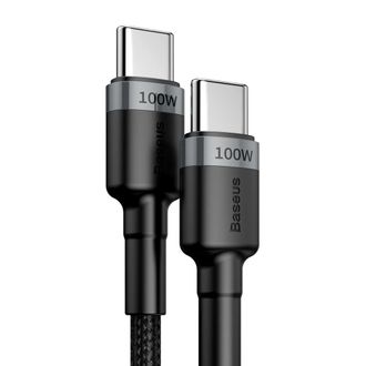 Кабель Baseus Cafule Flash Charging Type-C to Type-C PD 2.0 100W (2m) (CATKLF-ALG1) - фото 2