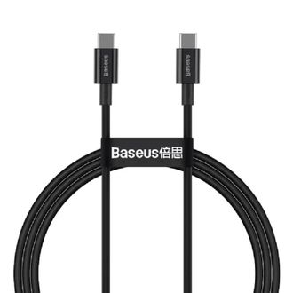 Кабель Baseus Superior Series Fast Charging Type-C to Type-C PD 100W (1m) (black) (CATYS-B01) - фото 1 Кабель Baseus Superior Series Fast Charging Type-C to Type-C PD 100W (1m) (black) (CATYS-B01) - фото 1