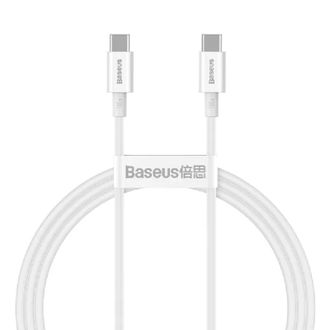 Кабель Baseus Superior Series Fast Charging Type-C to Type-C PD 100W (1m) (White) (CATYS-B02) - фото 1 Кабель Baseus Superior Series Fast Charging Type-C to Type-C PD 100W (1m) (White) (CATYS-B02) - фото 1