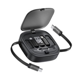 Кабель Acefast J3 USB + USB-C + Lightning Travel Set (Black) - фото 1