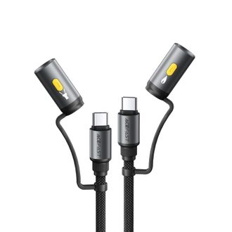 Кабель Acefast J4 USB-C to USB-C Multi-Function Led (Black) - фото 1 Кабель Acefast J4 USB-C to USB-C Multi-Function Led (Black) - фото 1