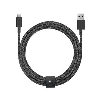 Кабель Native Union Belt Cable USB-A to USB-C Cosmos Black (1.2 m) (BELT-AC-COS-NP) - фото 1