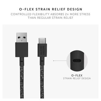 Кабель Native Union Belt Cable USB-A to USB-C Cosmos Black (1.2 m) (BELT-AC-COS-NP) - фото 2