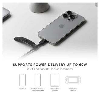 Кабель Native Union Belt Cable USB-A to USB-C Cosmos Black (1.2 m) (BELT-AC-COS-NP) - фото 3