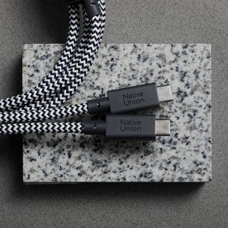 Кабель Native Union Belt Cable USB-C to 2 USB-C 140W Zebra (2 m) (BELT-C-2C-ZEB) - фото 3