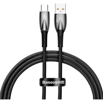 Кабель Baseus Glimmer Series Fast Charging Type-C 100W (1m) (black) (CADH000401) - фото 1 Кабель Baseus Glimmer Series Fast Charging Type-C 100W (1m) (black) (CADH000401) - фото 1