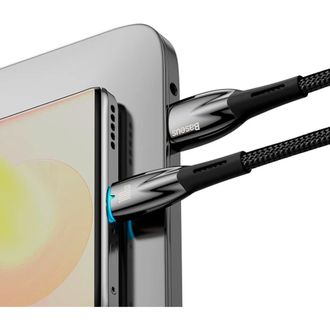 Кабель Baseus Glimmer Series Fast Charging Type-C 100W (1m) (black) (CADH000401) - фото 4 Кабель Baseus Glimmer Series Fast Charging Type-C 100W (1m) (black) (CADH000401) - фото 4