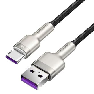 Кабель Baseus Cafule Series Metal Data Cable USB to Type-C 66W 0.25m Black (CAKF000001) - фото 3 Кабель Baseus Cafule Series Metal Data Cable USB to Type-C 66W 0.25m Black (CAKF000001) - фото 3