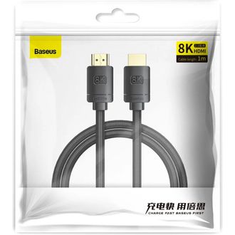 Кабель Baseus HDMI High Definition 8KHDMI To 8KHDMI (1m) (CAKGQ-J01) - фото 2 Кабель Baseus HDMI High Definition 8KHDMI To 8KHDMI (1m) (CAKGQ-J01) - фото 2