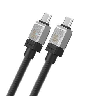 Кабель Baseus CoolPlay Series Fast Charging Cable Type-C to Type-C 100W 1m Black (CAKW000201) - фото 2