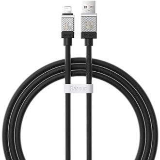 Кабель Baseus CoolPlay Series Fast Charging Cable USB to iP 2.4A 1m Black (CAKW000401) - фото 1