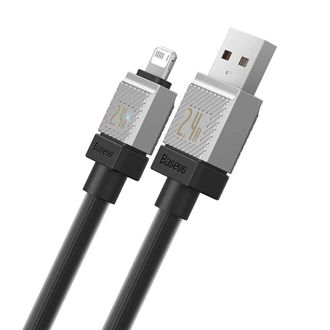 Кабель Baseus CoolPlay Series Fast Charging Cable USB to iP 2.4A 1m Black (CAKW000401) - фото 2