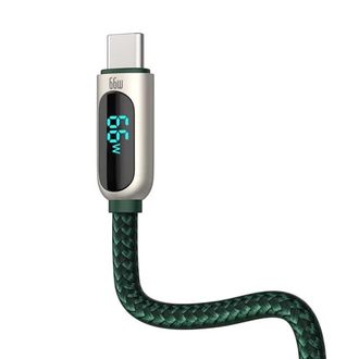 Кабель Baseus Display Fast Charging Data Cable USB to Type-C 66W 1m Green (CASX020006) - фото 3 Кабель Baseus Display Fast Charging Data Cable USB to Type-C 66W 1m Green (CASX020006) - фото 3