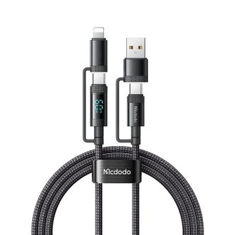 Кабель Mcdodo [CA-1990] 4in1 Travel Data Cable USB-C/USB to USB-C/Lightning 60W 1.2m - фото 1