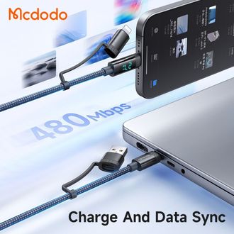 Кабель Mcdodo [CA-1990] 4in1 Travel Data Cable USB-C/USB to USB-C/Lightning 60W 1.2m - фото 3