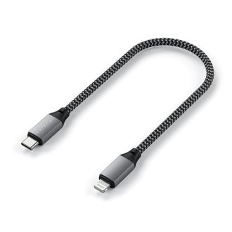 Кабель Satechi USB-C to Lightning Cable Space Gray (25 cm) (ST-TCL10M) - фото 1 Кабель Satechi USB-C to Lightning Cable Space Gray (25 cm) (ST-TCL10M) - фото 1