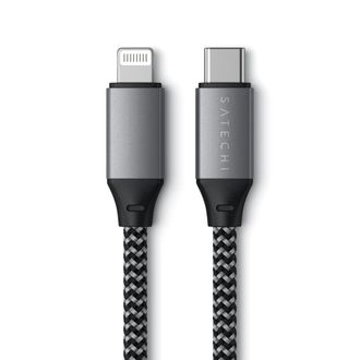 Кабель Satechi USB-C to Lightning Cable Space Gray (25 cm) (ST-TCL10M) - фото 2 Кабель Satechi USB-C to Lightning Cable Space Gray (25 cm) (ST-TCL10M) - фото 2