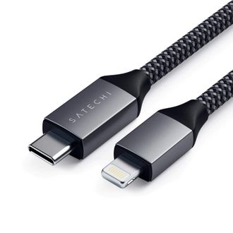 Кабель Satechi USB-C to Lightning Cable Space Gray (1.8 m) (ST-TCL18M) - фото 1 Кабель Satechi USB-C to Lightning Cable Space Gray (1.8 m) (ST-TCL18M) - фото 1