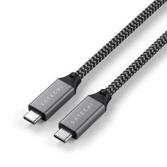 Кабель Satechi USB4 C to C Cable 100W Space Gray (80 cm) (ST-U4C80M) - фото 3