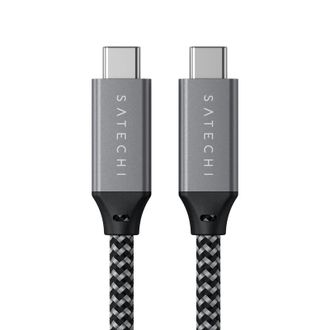 Кабель Satechi USB4 C to C Cable 100W Space Gray (80 cm) (ST-U4C80M) - фото 2