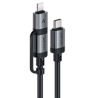 Кабель Acefast C20-01 MFI USB-C to USB-C/Lightning (Black) - фото 2 Кабель Acefast C20-01 MFI USB-C to USB-C/Lightning (Black) - фото 2