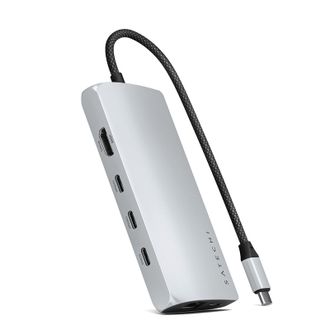 Мультипортовий хаб Satechi USB-C Multiport Adapter 8K with Ethernet V3 Silver (ST-P8KES) - фото 1 Мультипортовий хаб Satechi USB-C Multiport Adapter 8K with Ethernet V3 Silver (ST-P8KES) - фото 1