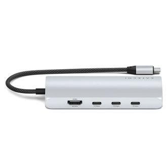 Мультипортовий хаб Satechi USB-C Multiport Adapter 8K with Ethernet V3 Silver (ST-P8KES) - фото 2 Мультипортовий хаб Satechi USB-C Multiport Adapter 8K with Ethernet V3 Silver (ST-P8KES) - фото 2