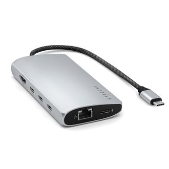 Мультипортовий хаб Satechi USB-C Multiport Adapter 8K with Ethernet V3 Silver (ST-P8KES) - фото 4 Мультипортовий хаб Satechi USB-C Multiport Adapter 8K with Ethernet V3 Silver (ST-P8KES) - фото 4
