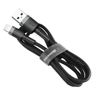 Кабель Baseus Cafule Cable USB For Lightning 2.4A 1m Gray+Black - фото 2 Кабель Baseus Cafule Cable USB For Lightning 2.4A 1m Gray+Black - фото 2