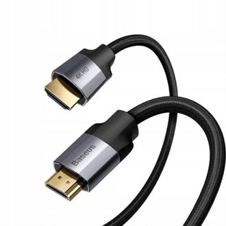 Кабель Baseus Enjoyment Series 4KHD Male To 4KHD Male Adapter Cable 1m Dark gray - фото 2