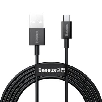 Кабель Micro USB Baseus USB to Micro USB Superior Series 2m Black (CAMYS-A01) - фото 1