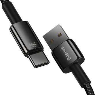 Кабель Baseus Tungsten Gold Fast Charging USB to Type-C 100W (2m) - фото 2