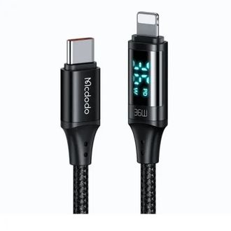 Кабель McDodo (CA-1030) USB-C to Lightning 36W 1.2m Black - фото 2