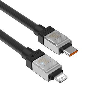 Кабель Baseus CoolPlay Series Fast Charging Type-C to Lightning 20W (1m) Black (CAKW000001) - фото 3 Кабель Baseus CoolPlay Series Fast Charging Type-C to Lightning 20W (1m) Black (CAKW000001) - фото 3