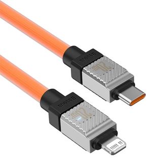 Кабель Baseus CoolPlay Series Fast Charging Cable Type-C to iP 20W 1m Orange (CAKW000007) - фото 2 Кабель Baseus CoolPlay Series Fast Charging Cable Type-C to iP 20W 1m Orange (CAKW000007) - фото 2