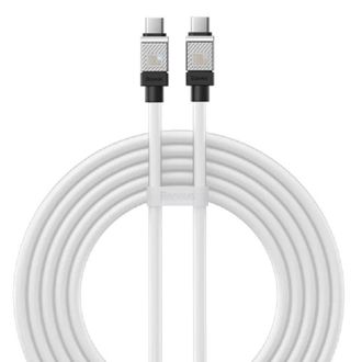 Кабель Baseus CoolPlay Series Fast Charging Cable Type-C to Type-C 100W 2m White (CAKW000302) - фото 1