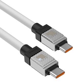 Кабель Baseus CoolPlay Series Fast Charging Cable Type-C to Type-C 100W 2m White (CAKW000302) - фото 3