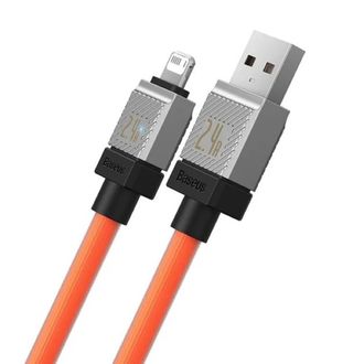 Кабель Baseus CoolPlay Series Fast Charging Cable USB to iP 2.4A 2m Orange (CAKW000507) - фото 2 Кабель Baseus CoolPlay Series Fast Charging Cable USB to iP 2.4A 2m Orange (CAKW000507) - фото 2