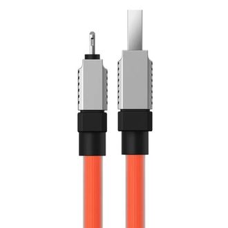 Кабель Baseus CoolPlay Series Fast Charging Cable USB to iP 2.4A 2m Orange (CAKW000507) - фото 3 Кабель Baseus CoolPlay Series Fast Charging Cable USB to iP 2.4A 2m Orange (CAKW000507) - фото 3
