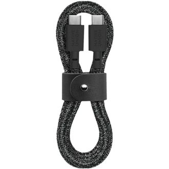 Кабель Native Union Belt Cable USB-C to USB-C Cosmos Black (1.2 m) (BELT-C-CS-BLK-2-NP) - фото 1