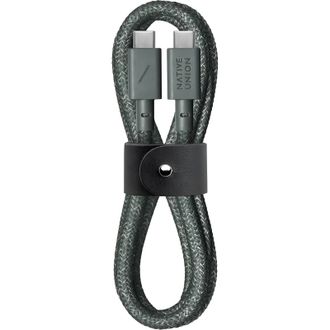 Кабель Native Union Belt Cable USB-C to USB-C Slate Green (1.2 m) (BELT-C-GRN-2-NP) - фото 1 Кабель Native Union Belt Cable USB-C to USB-C Slate Green (1.2 m) (BELT-C-GRN-2-NP) - фото 1